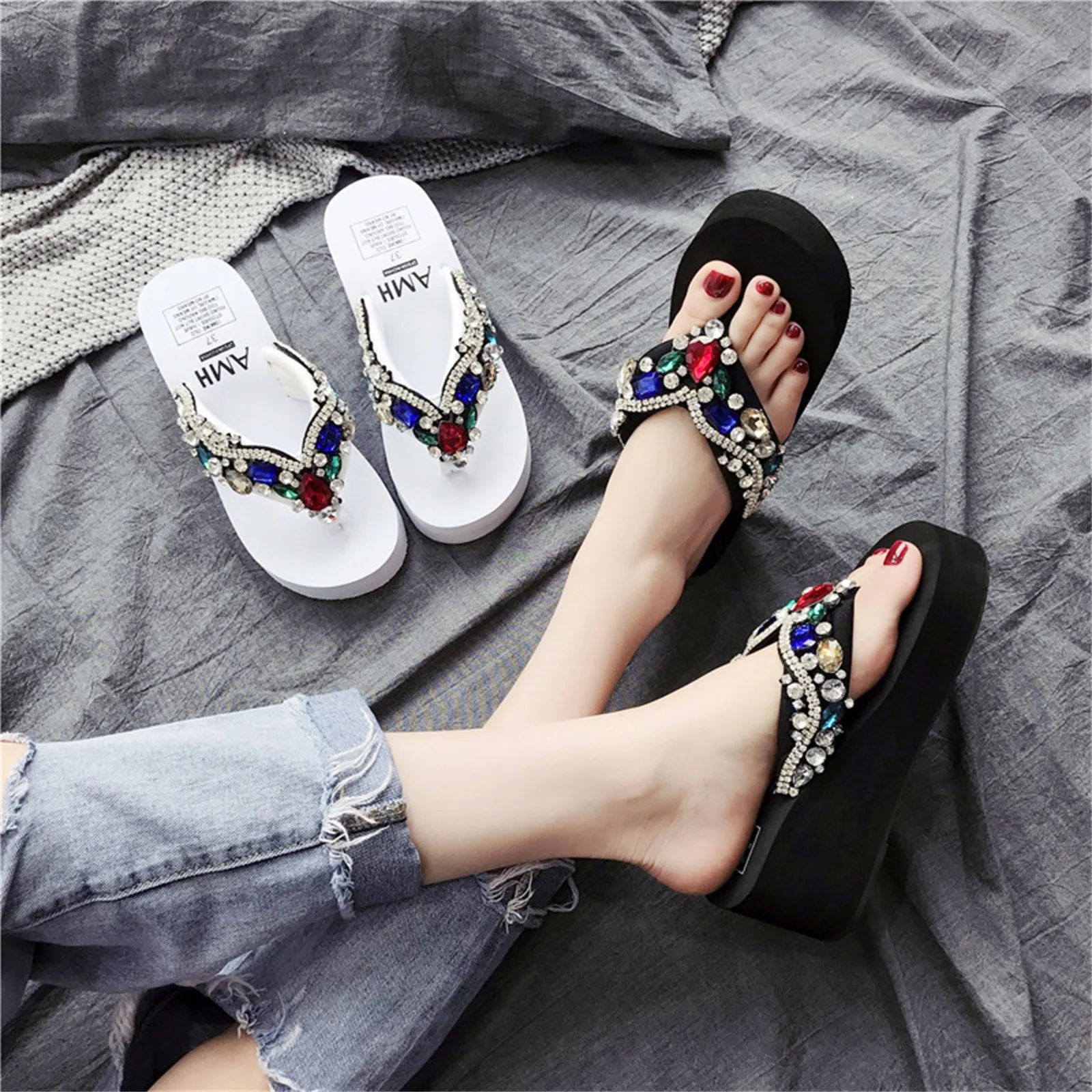 Womens Size 11 Sandals Black Sandals Women 37 Wedges Shoes Women Sandals  Comfort With Elastic Sandals Platform for Women Black - купить по выгодной  цене | AliExpress