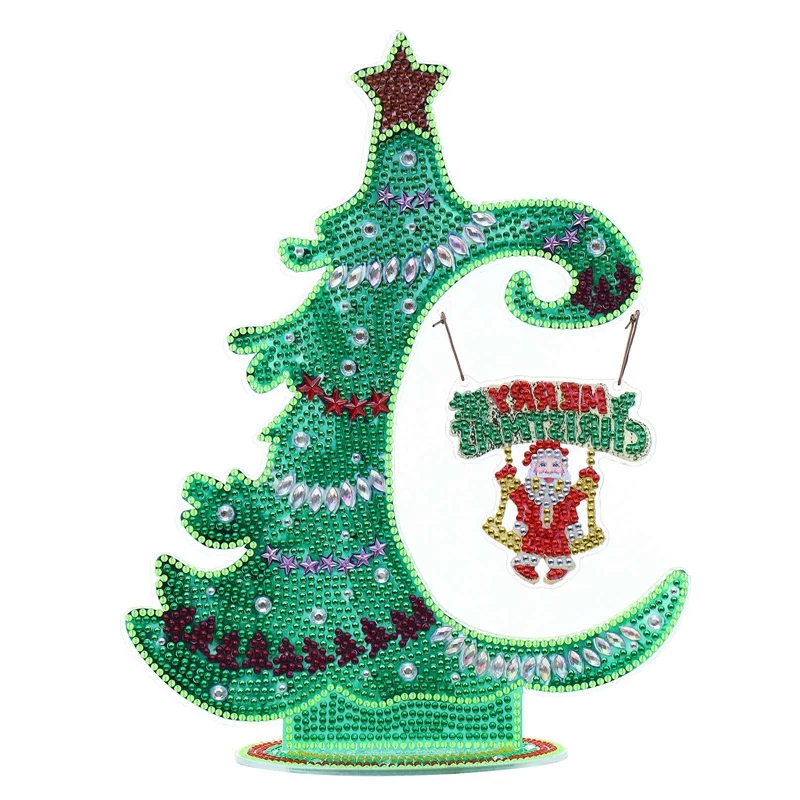 

Xmas Tree Luminous Diamond Painting Desktop Ornaments Art Decoration Christmas Day For Living Room Bedroom