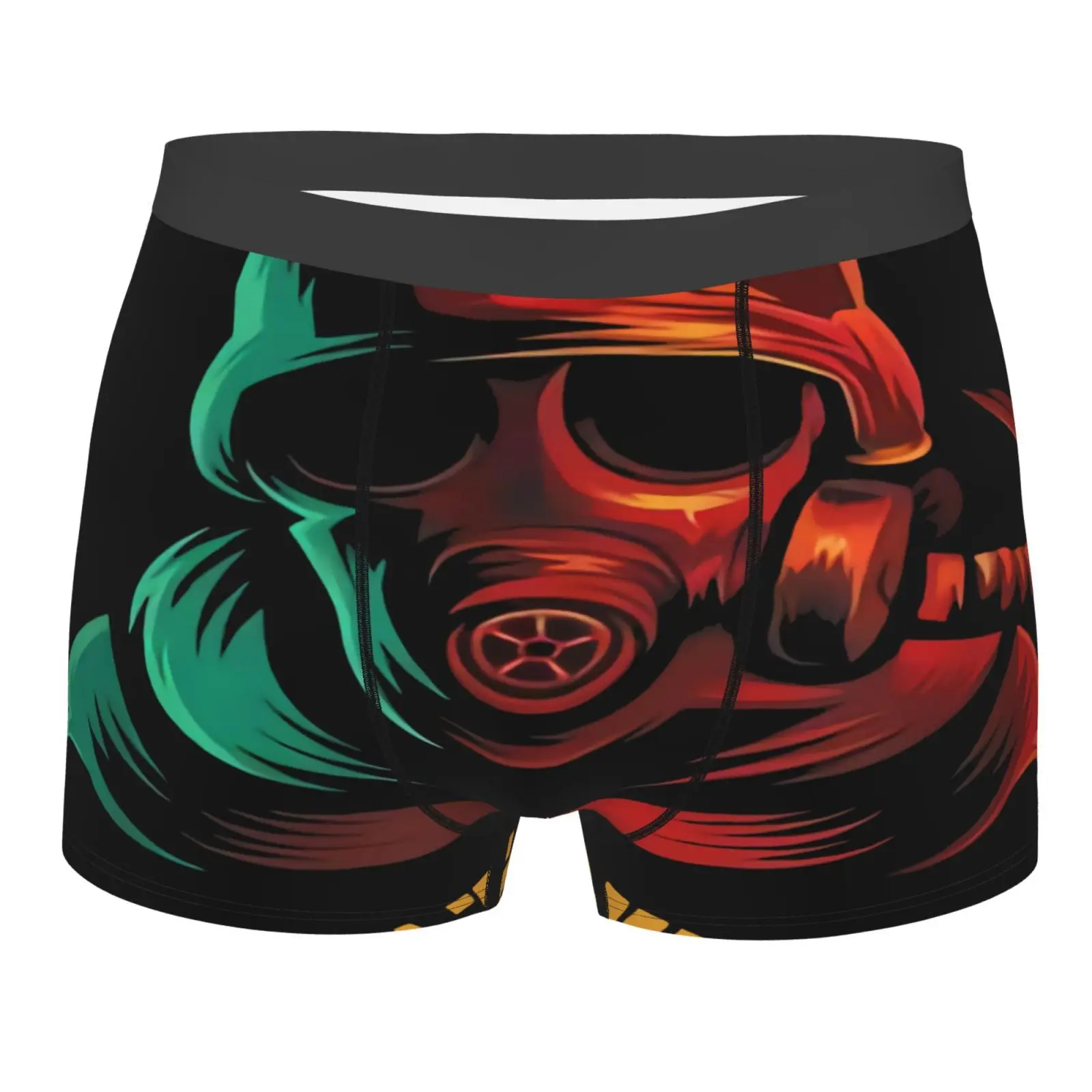 

Трусы мужские из полиэстера с забавным принтом, газ для бактерий, Брендовое нижнее белье, штаны с забавным принтом, в стиле милитари