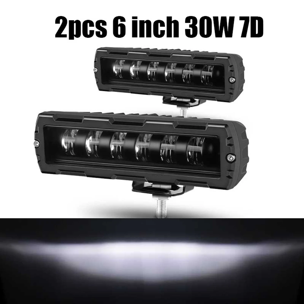 

6-дюймовые 15 см 4x4 автомобильные фары, светодиодные рабочие вспомогательные фары, противотуманные фары для вождения мотоцикла, светодиодные фонари 6d 7D, рабочий свет