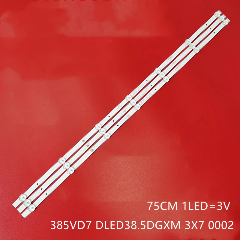7LED LED Backllight bar For DLED38.5DGXM 3X7 0002 385VD7 1LED=3V Hisense SKYWORTH tcl bbk dexp