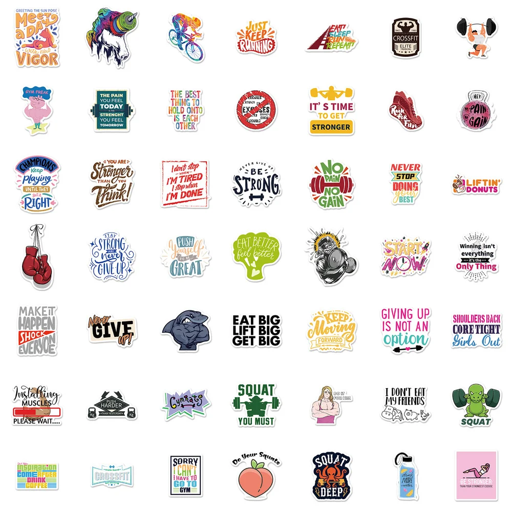 

10/50 шт., мотивирующие цитаты для тренажерного зала