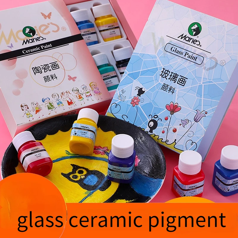 

High Quality Professional Ceramic Paint Suit DIY Hand-painted Porcelain Plate Dish Vase Baking Free Waterproof Window Pigment