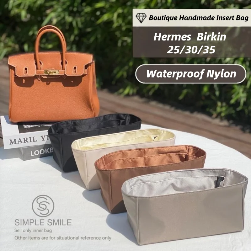 For HERMES Birkin 25/30/35 Make up Organizer Felt Cloth Handbag Organizer Insert Bag Travel Inner Purse Portable Cosmetic Bags