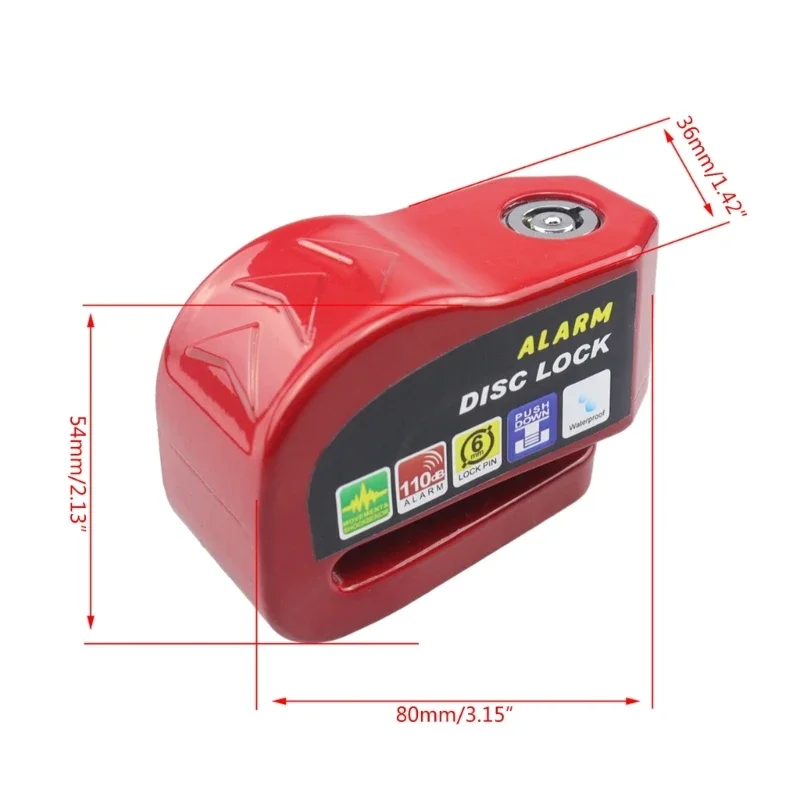 Замок дискового тормоза сигнализация замок колеса мотоцикла скутера дисковый с