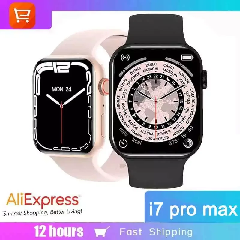 

NEW2022 2022 NEW I7 Pro Max SmartWatch IWO14 Series 7 BT Call Heart Rate Waterproof Smart Watch Men Women PK X8 Max W27 Pro DT7