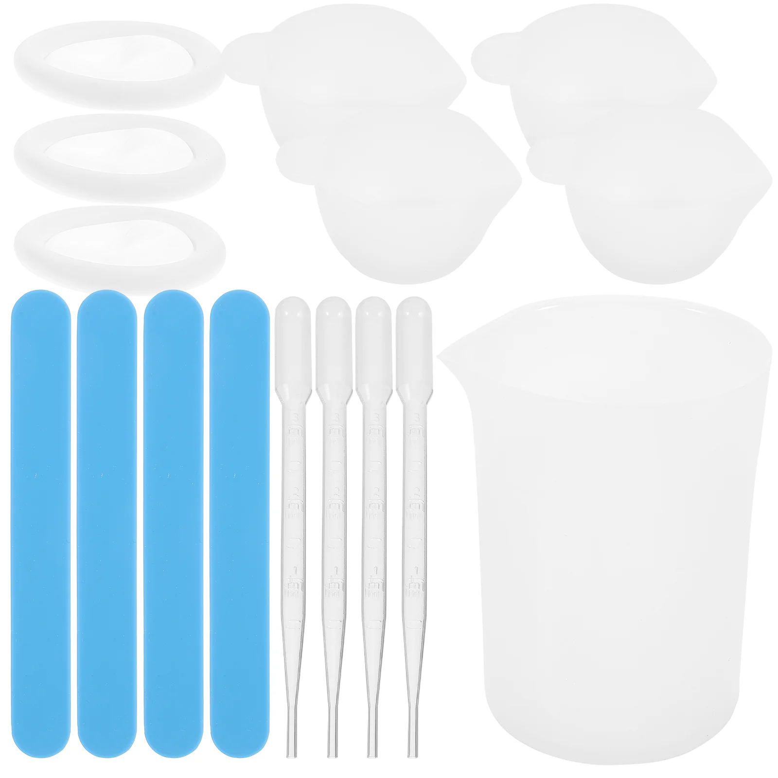 Silicone Mold Measuring Cup Set Mixing Tool Kit Crystal 16X7CM Resin Epoxy Stir Rod Silica Gel Crafts Making Tools DIY