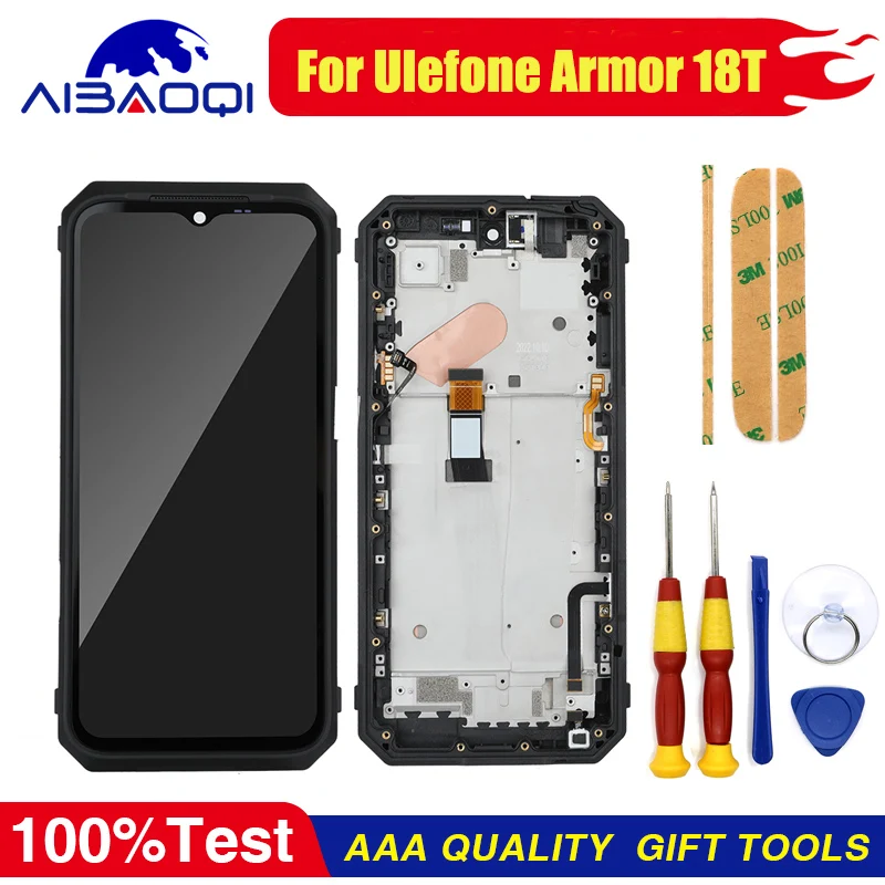 XUNQIYI For Ulefone Armor 18T Ulefone Armor 19 New Original Touch Screen LCD Display With Frame Perfect Replacement Parts