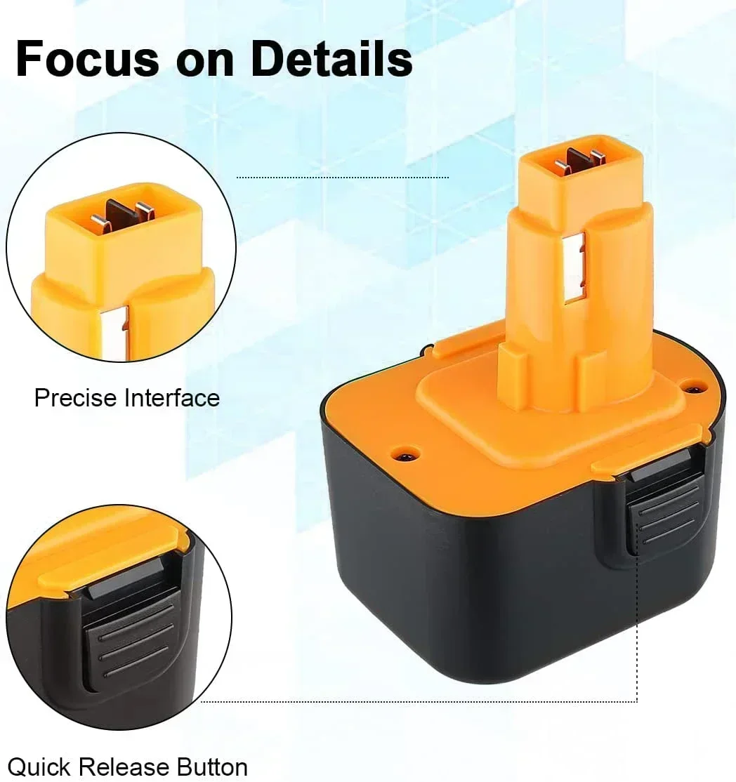 Фото 2 упаковки для аккумулятора Dewalt 12 В 3,5 Ач DC9071 DW9072 DW9071 DE9074 DE9037 DE9071 DE9072 DE9075 Аккумулятор 12 В Аккумуляторный электроинструмент №4