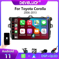 2 din android 11 car radio for toyota corolla e140150 2006 2013 multimedia video player navigaion gps auto dvd carplay qled am