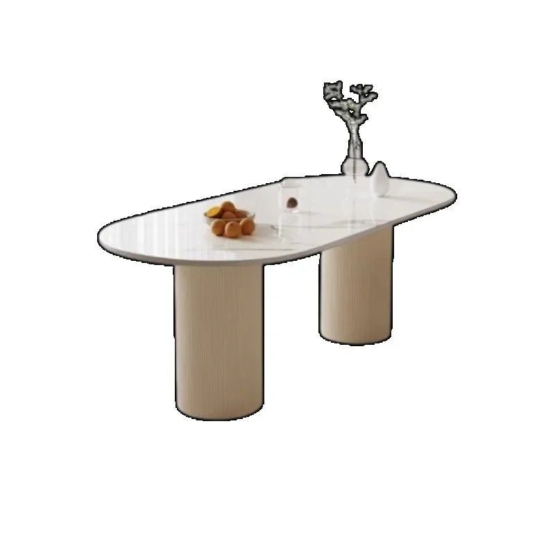 Индивидуальный обеденный стол с каменной панелью современный небольшой