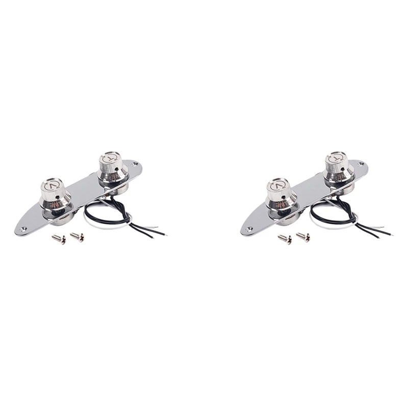 

2X хромированная панель управления для подлинного крыла 51 P бас-гитары