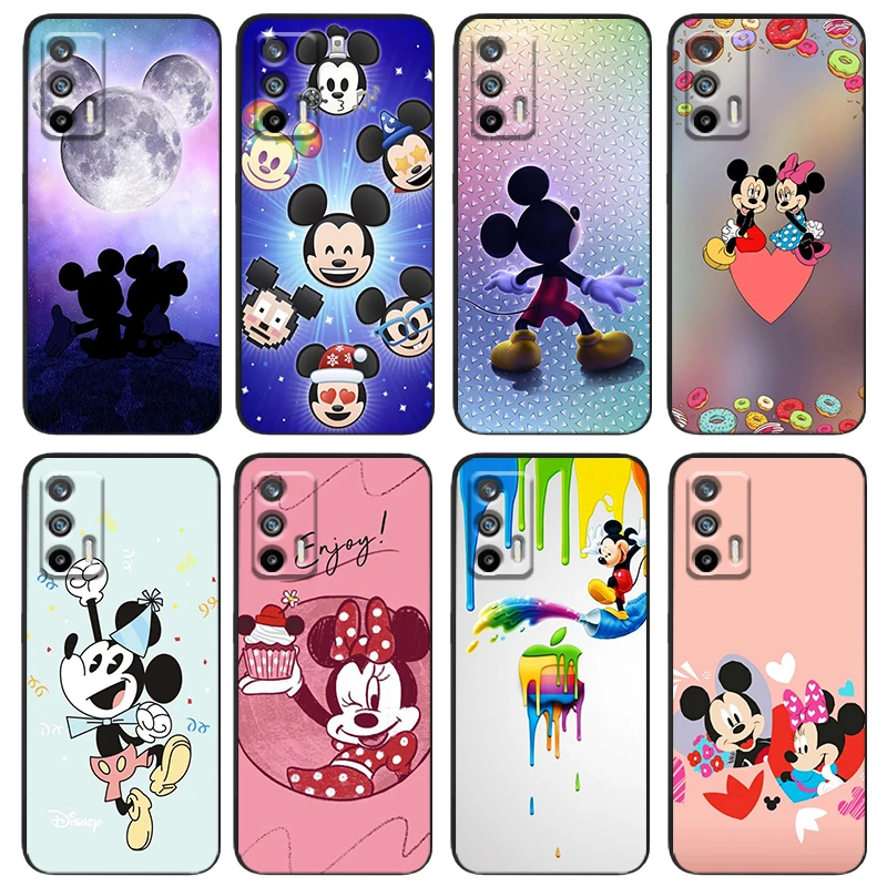 

Minnie Mickey Mouse Smart Phone Case For OPPO Realme V11 X3 X50 Q5i GT GT2 Neo2 Neo3 C21Y C30S 9 9i 8 8i 7i Pro Master Black