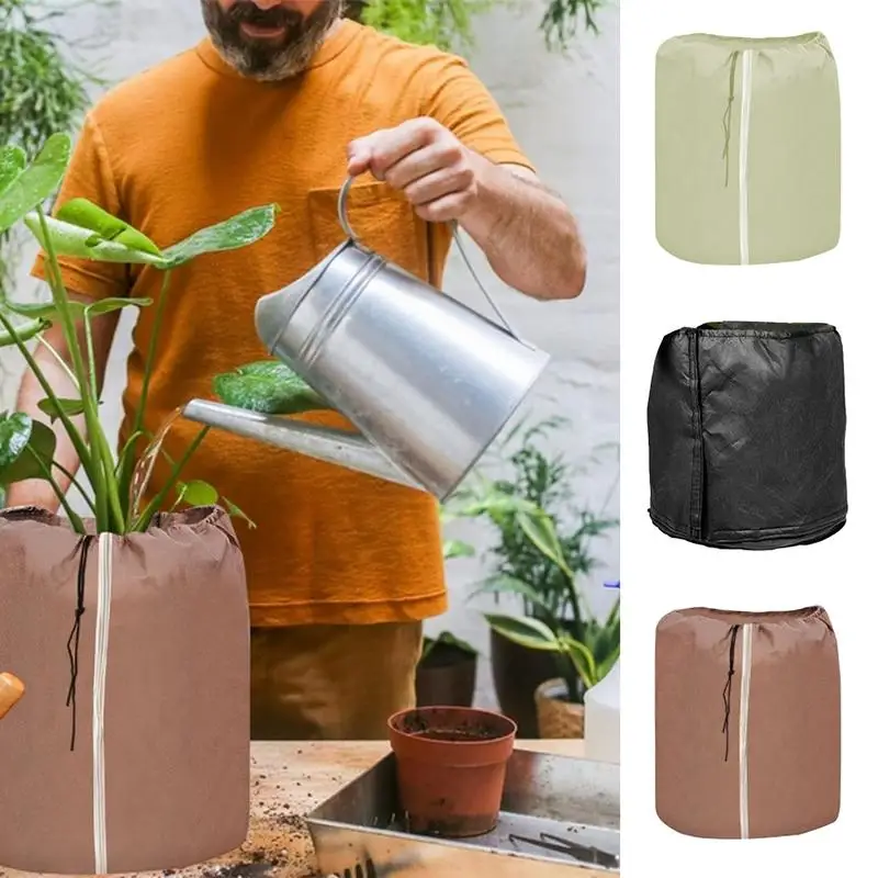 Зимняя защита для растений цветочный горшок чехлы сумок от мороза чехол уличных
