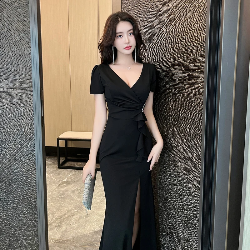 Сексуальное темпераментное облегающее вечернее платье для похудения ночного