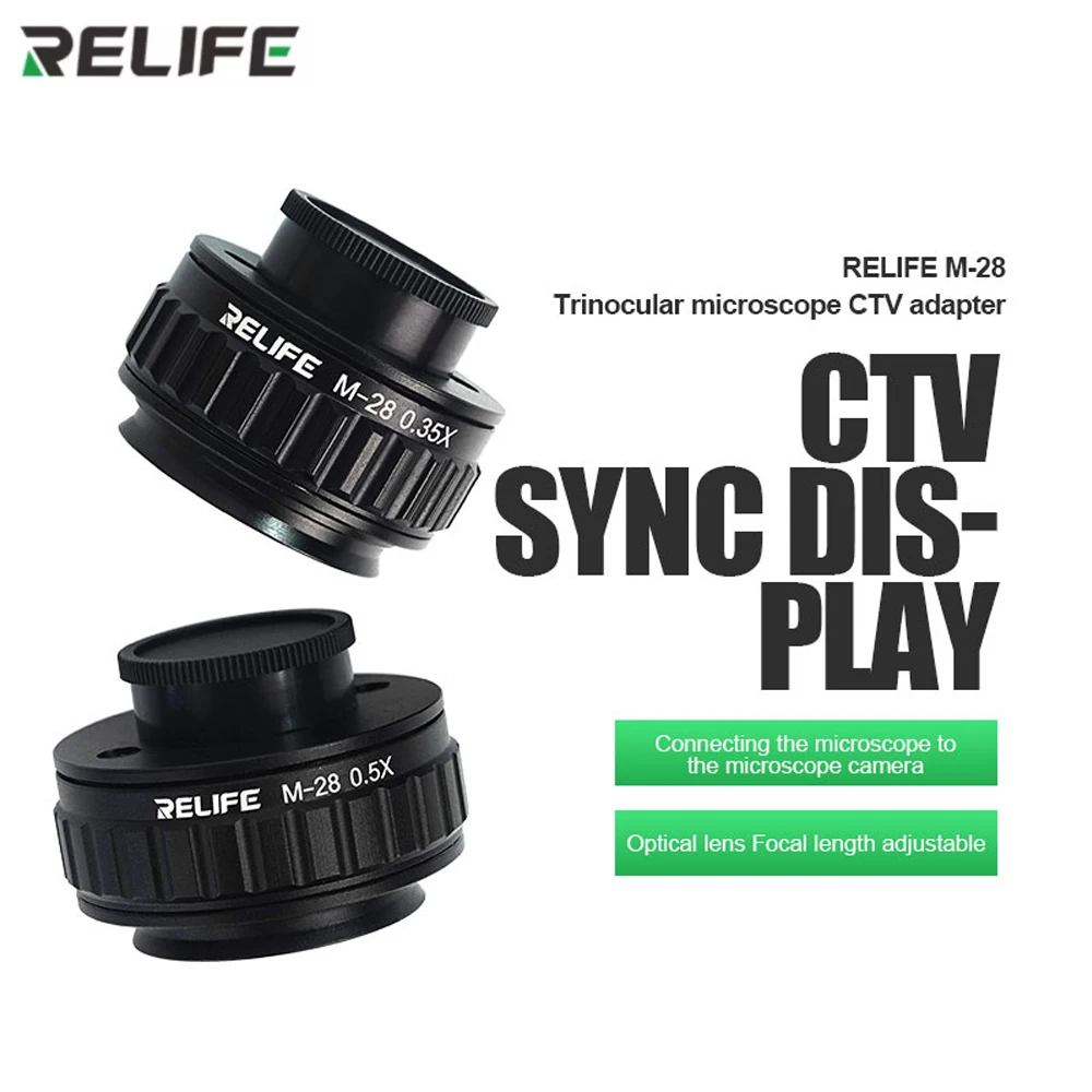 

RELIFE M-27/28 0.35X / 0.5X Microscope CTV Adapter for Connecting the Trinocular Stereo Microscope to the Microscope Camera