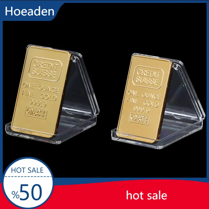 

Gold Plated CREDIT Layered Bullion Bar Switzerland Credit Commemorative Coin