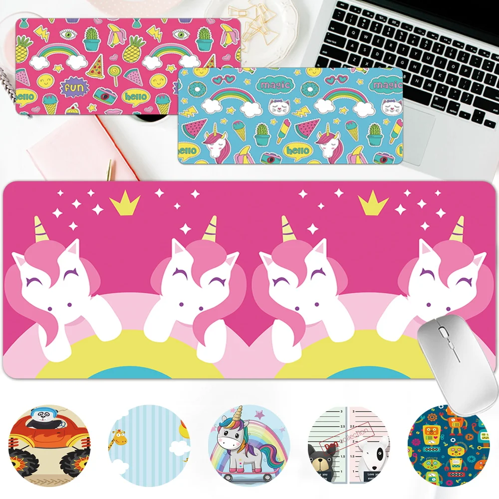 

Kawaii Mouse Pad Large Size Computer Mousepad Cute Cartoon Game Notebook Keyboard Office Long Table Mat Desk for PC Mice Cushion