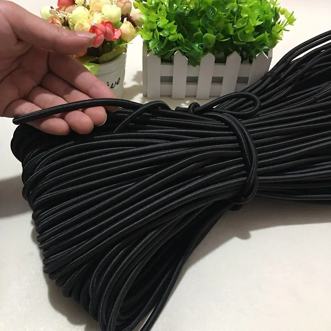 Лента эластичная для шитья 1/2/3/4/5 мм круглая повязка