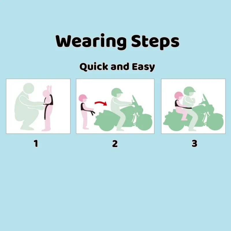 Универсальный мотоциклетный ремень безопасности для детей с сумкой хранения