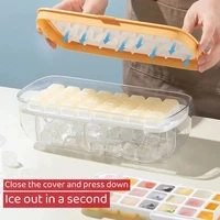 new silicone ice mold and storage box 2 in 1 ice cube tray making mould box set maker bar kitchen accessories utensils home hool