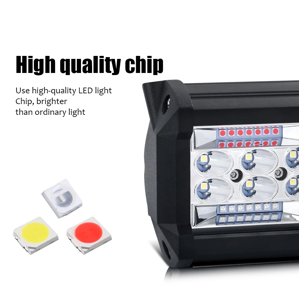 Светодиодные комбинированные рабочие фары прожектор 36 Вт 60 72 для мотоцикла