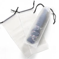246pcs umbrella storage bags translucent portable hanging plastic bag rainproof waterproof reusable umbrella drawstring bag