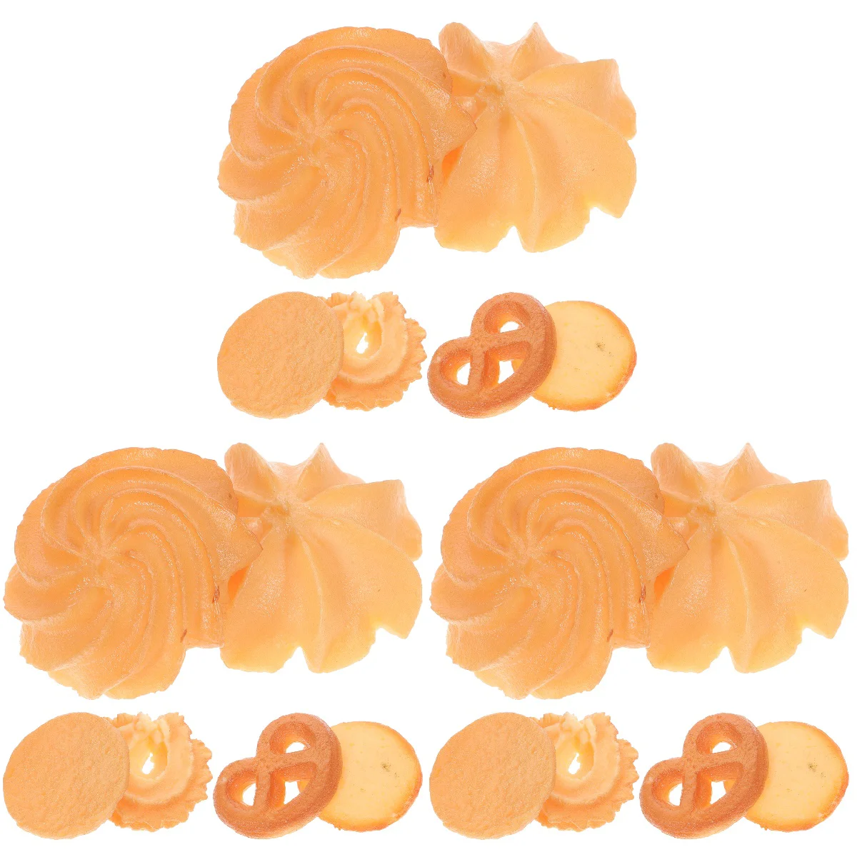 

18 Simulation Cookie Models Kids Artificial Biscuit Cookie Shape Ornament