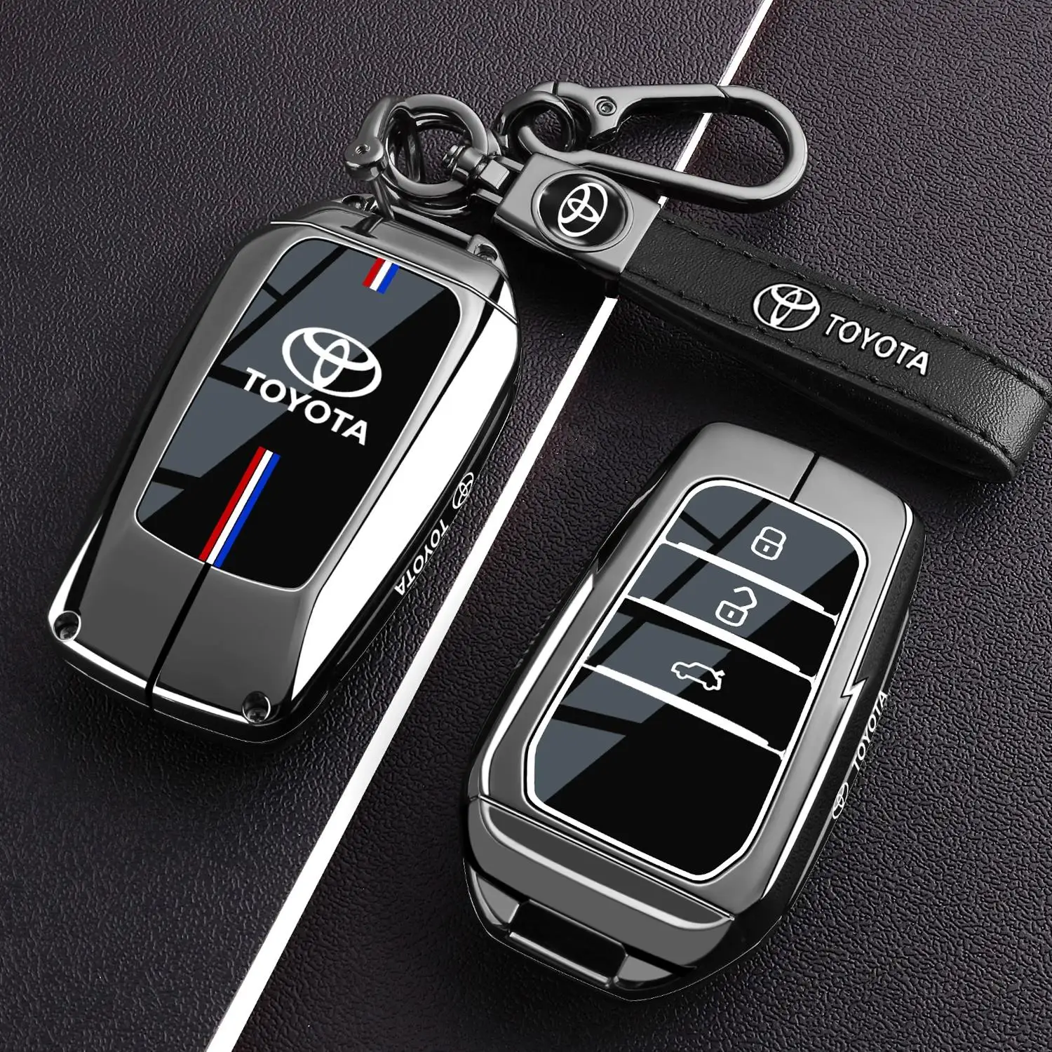 

Прозрачный автомобильный брелок для ключей, черный чехол для ключей, защитный чехол для Toyota, Sienna, Venza, автомобильные аксессуары