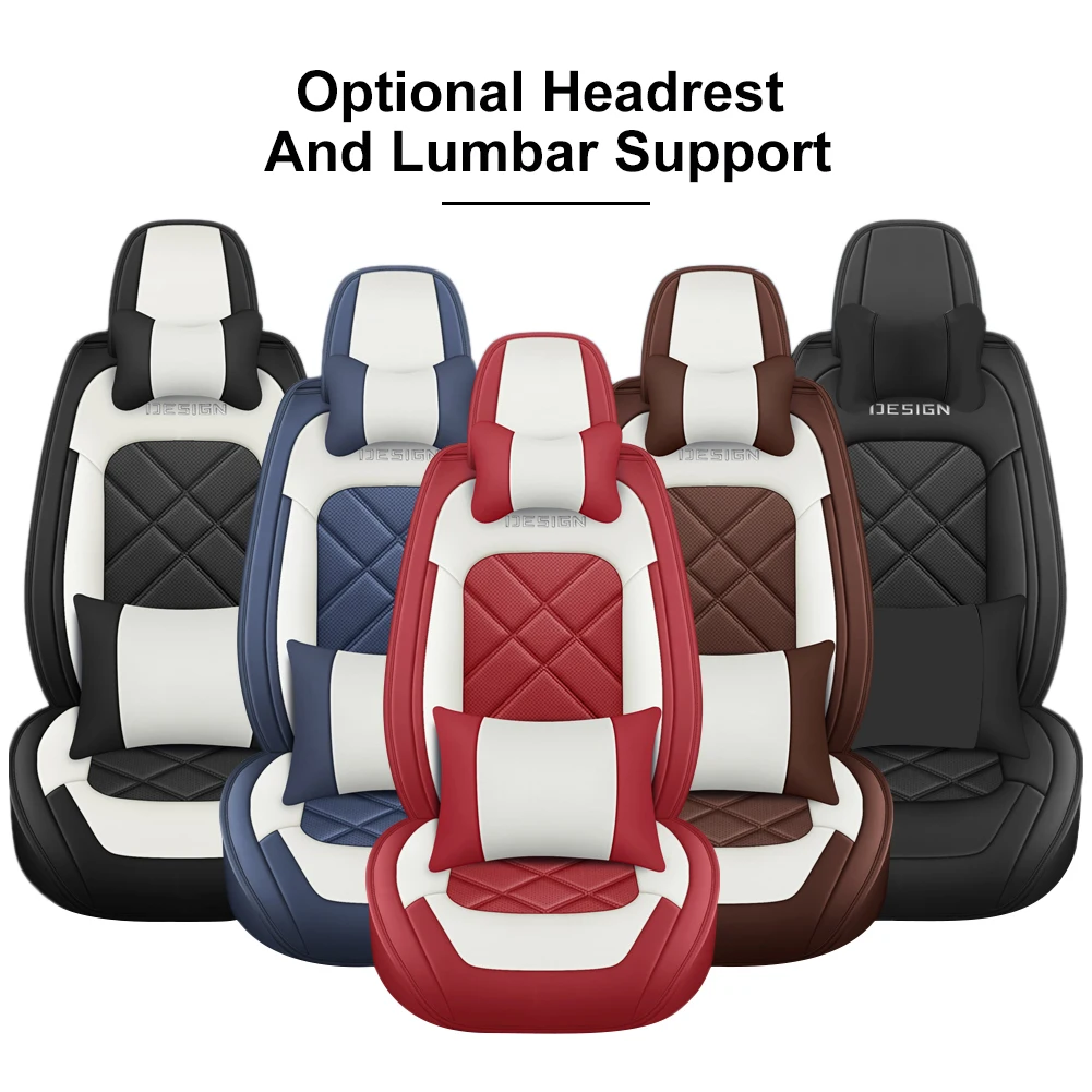 

5D Car Seat Covers PU Leather Seat Covers Cushion Universal Car Chair Protector Mat For Sedan SUV Car Interior Accessories