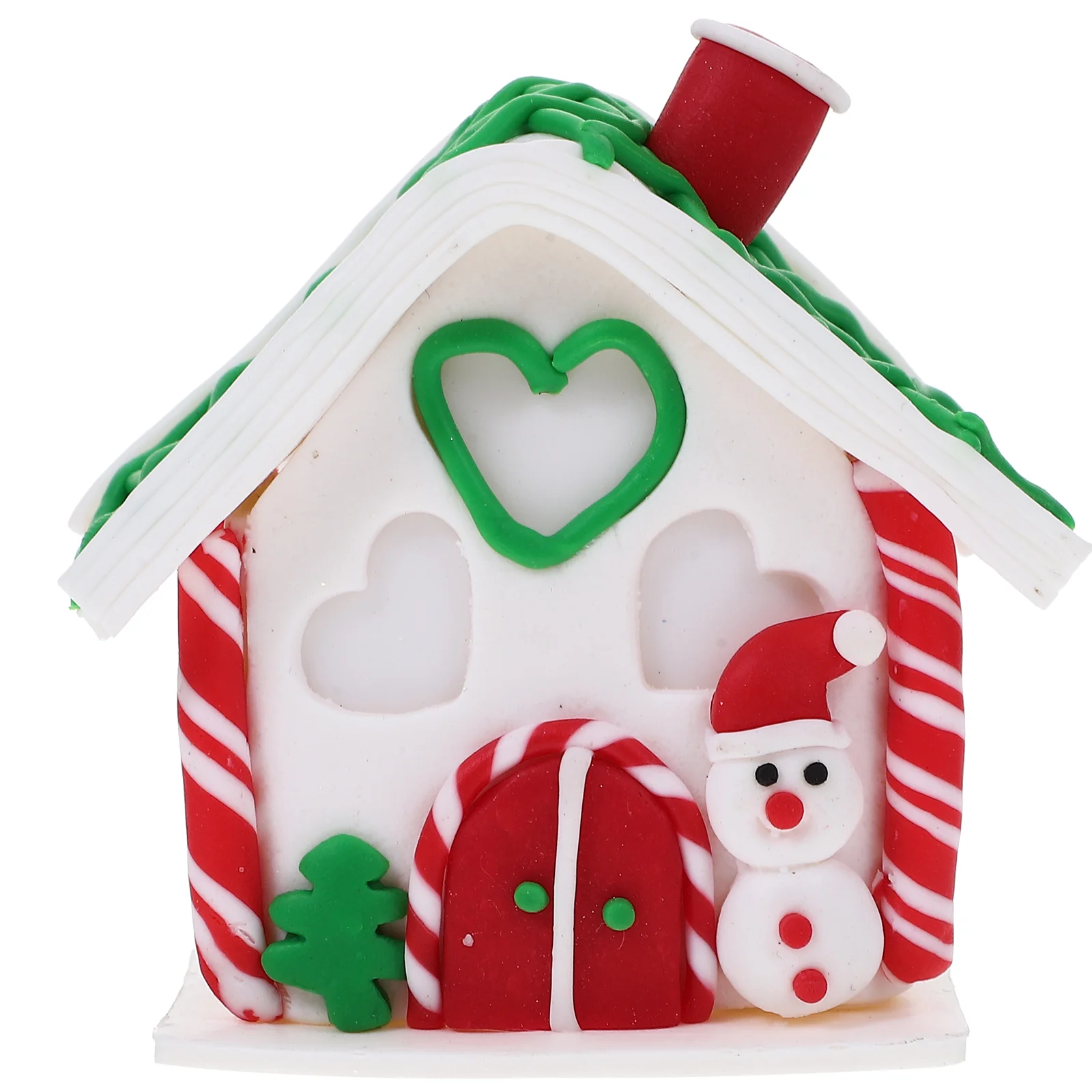 

Christmas Gingerbread House Miniature Adornment Polymer Clay Decor Table Centerpiece