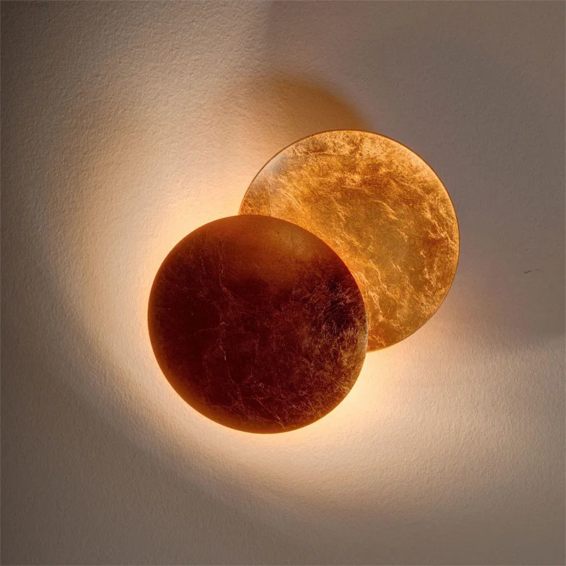 

Imitation Italian Designer Moon Light Luxury Solar Eclipse Wall Lamp Nordic Aisle Stairs Bedroom Bedside Lamp Modern Simplicity