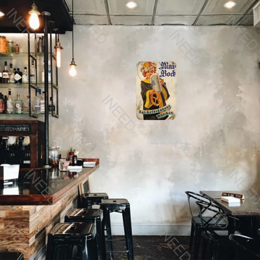 Немецкая марка Пива металлический знак табличка винтажный жестяной для бара