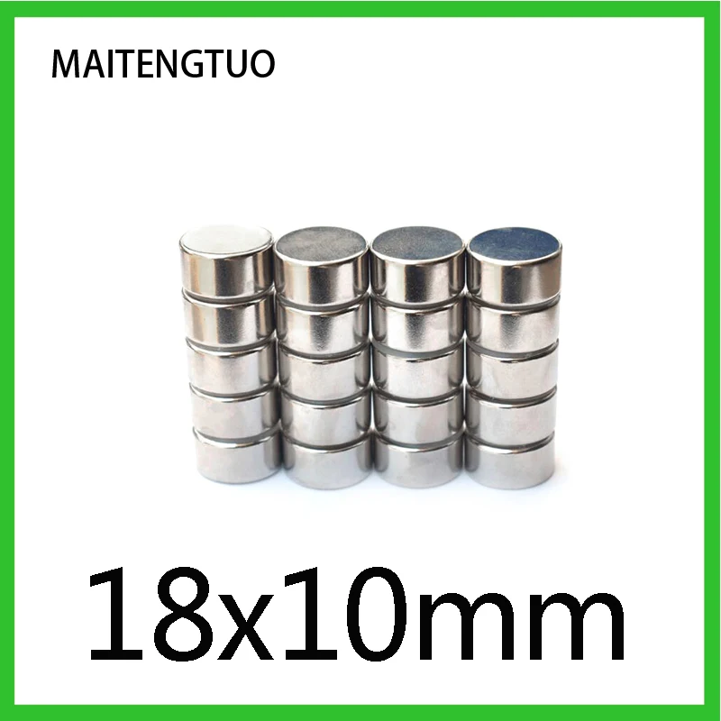 

5/20PCS 18x10 mm Round Neodymium Magnets 18x10mm N35 Magnet 18*10 mm Thick Strong Cylinder Rare Earth Magnetic 18mmx10mm