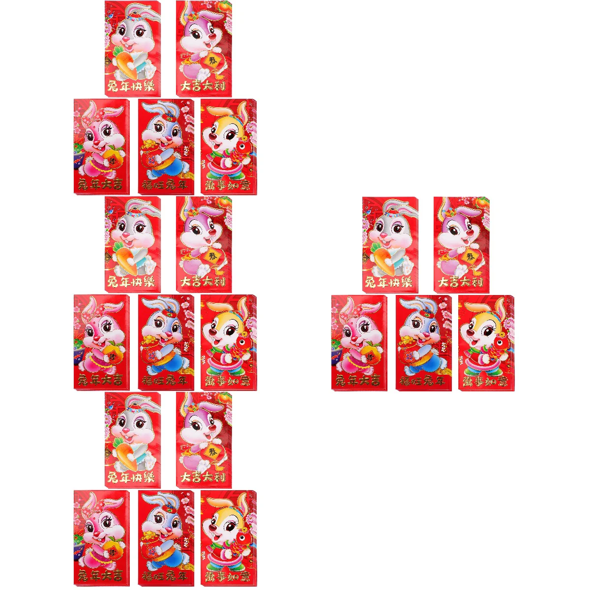 

Red Envelopes Year Money Packet Spring Festival Gift New Pocket Paper Bunny Rabbitcash Luckywrap Lunarluck Packets