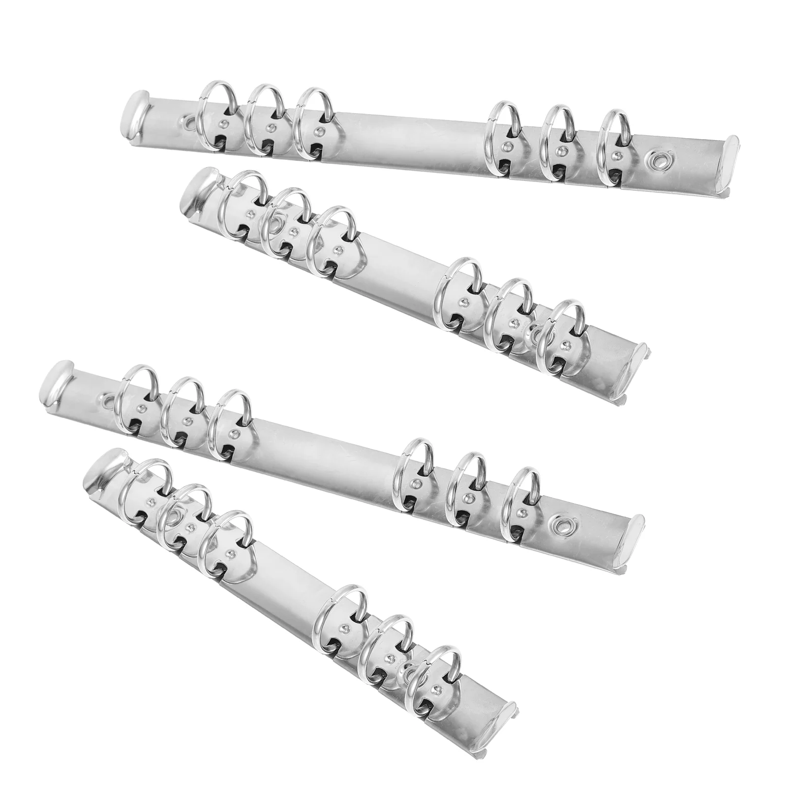 

4 Pcs Binder Practical Segmented Useful File Loose Leaf Notebook Stationery Creative Stainless Steel Clip Office Ring