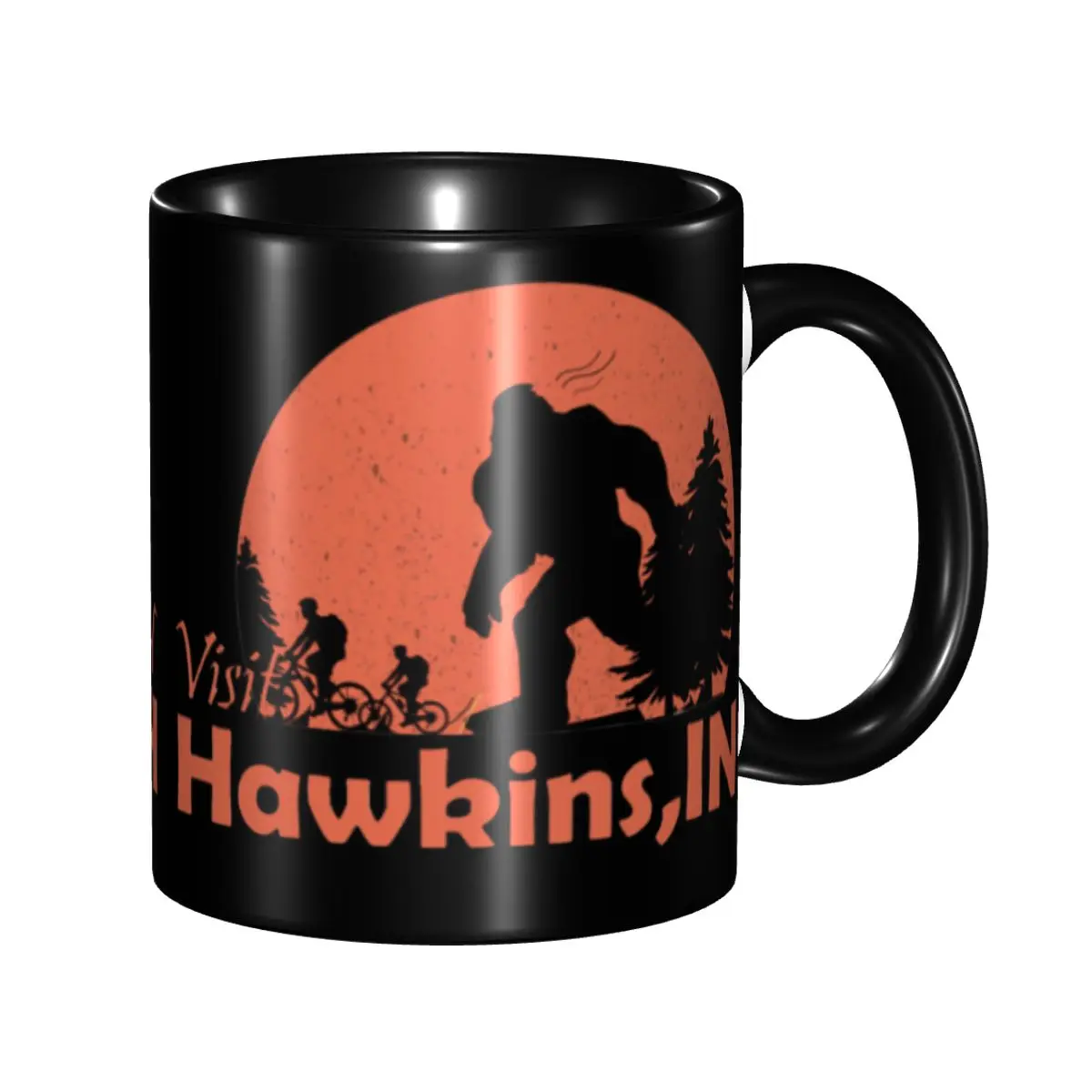 

Visit Hawkins Indiana,Vintage Distressed Funny Movie Essential Mugs Funny Cups Mugs Print Funny beer mugs