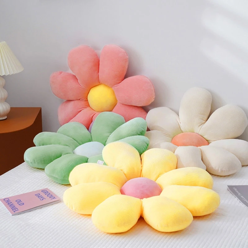 

Flower Pillow Stuffed Sofa Throw Pillow Office Sedentary Chair Cushion Sunflower Floor Cushion Butt Relaxing Pad Chair Seat