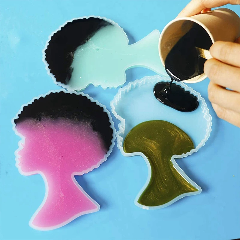 Форма для подноса из смолы 4 шт. Женская силиконовая форма женская под горку