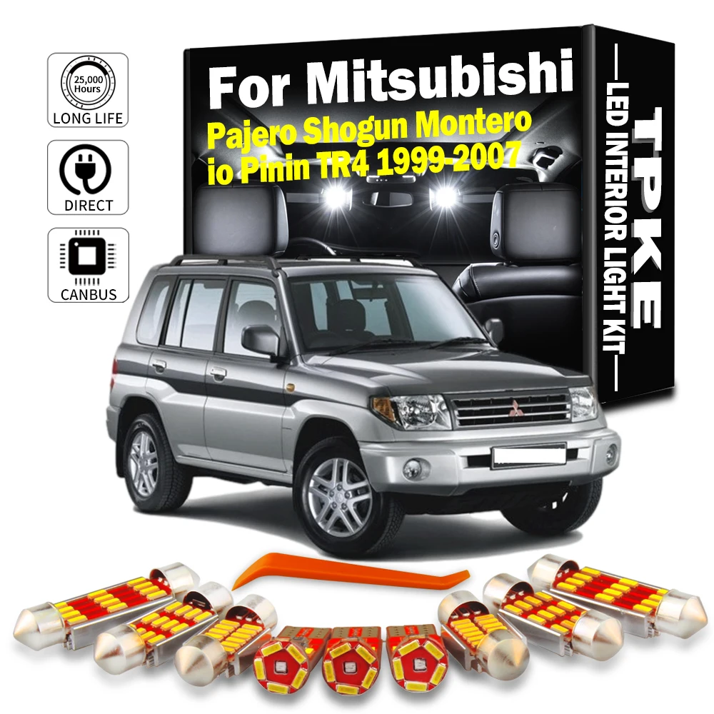 

TPKE 11Pcs LED Interior Map Dome Light Kit For Mitsubishi Pajero Shogun Montero io Pinin TR4 1999-2006 2007 Car Led Lamps Canbus