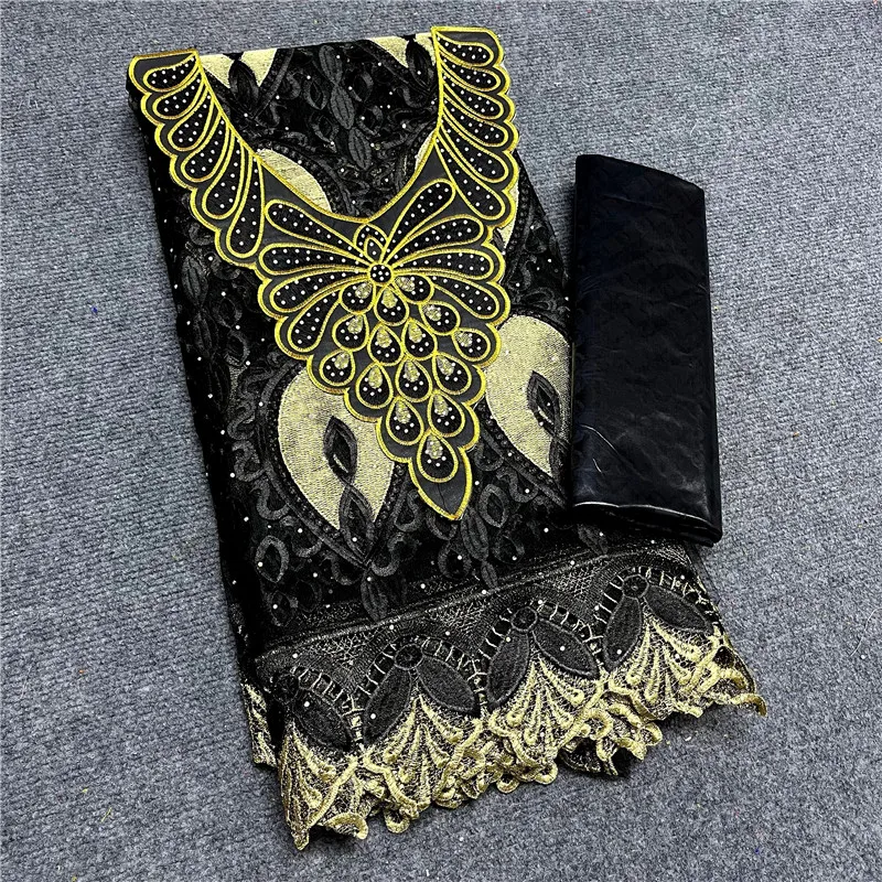 

2,5 y кружево + 2,5 y парфюм базин богатый брод + воротник вышивка африканская ткань тюль шнур кружево популярный Дубай Стиль