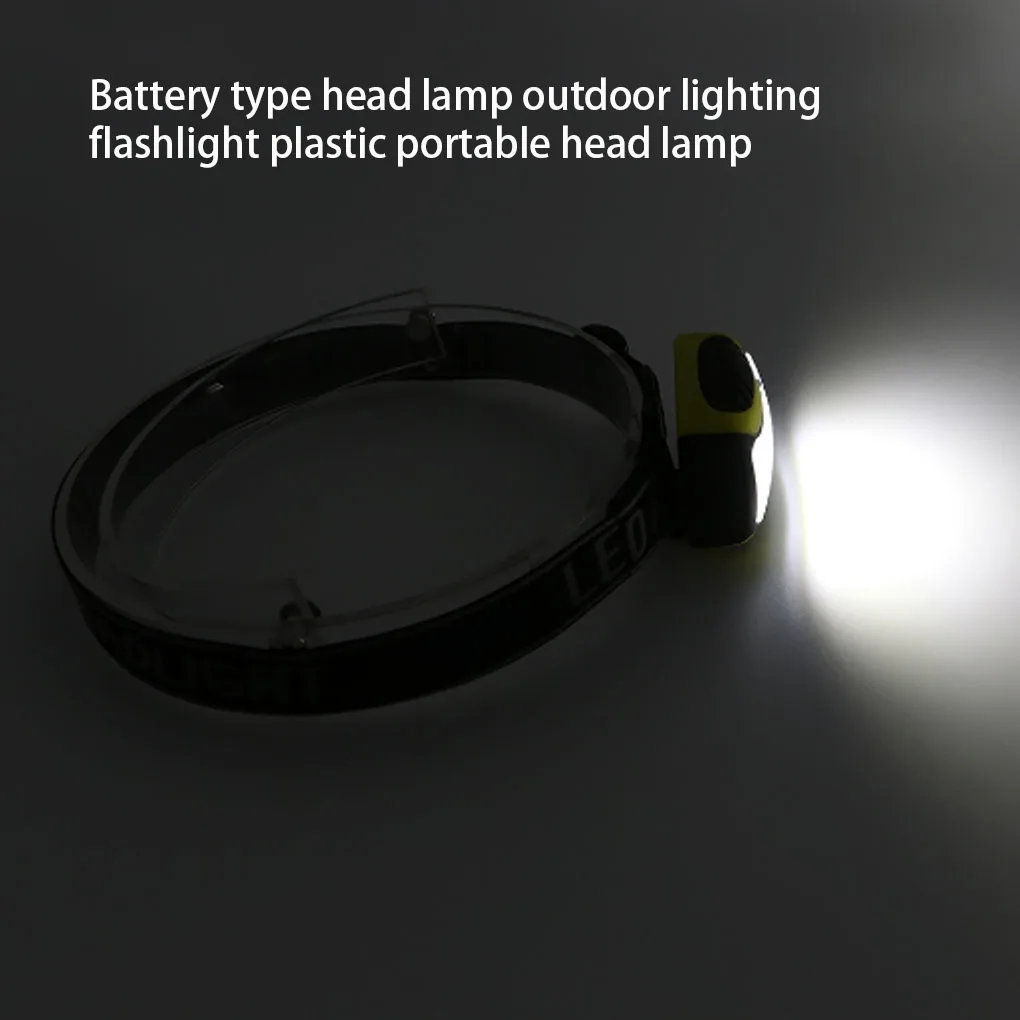 

COB Headlamp 3 Modes 120lm Waterproof Battery Powered Head Torch Plastic Flashlight Outdoor Headlight Mountaineering