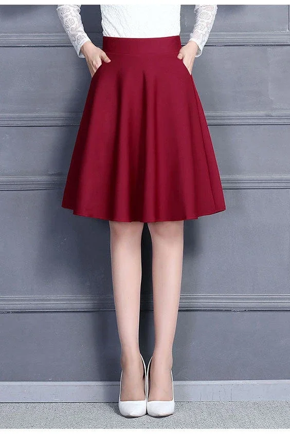 Женская плиссированная юбка с высокой талией