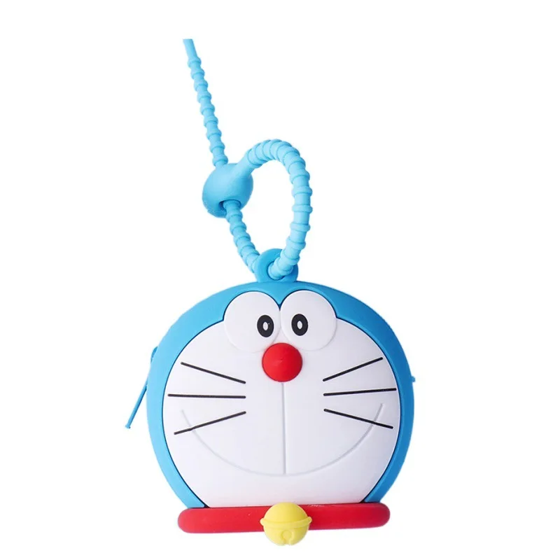 Doraemon мультфильм кошелек для монет брелок аниме женский мини-молния короткий кошелек детский милый силиконовый органайзер для денег подарки для детей (art.: 3920cda86b7da) - 3920cda86b7da