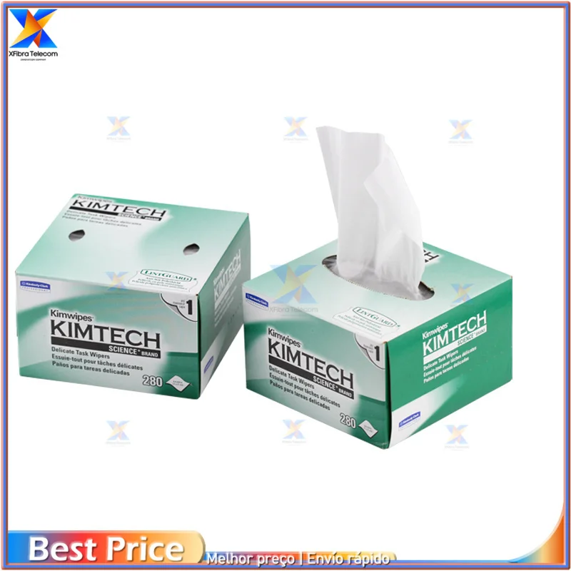 

10pcs Factory Price KIMTECH Kimwipes Fiber cleaning paper packes kimperly wipes Optical fiber wiping paper USA Import