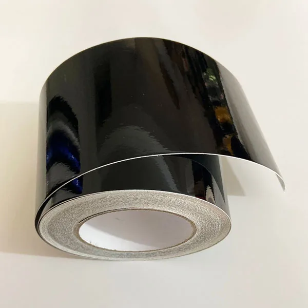 

Black High Gloss Realistic Paint-Like Vinyl Wrap Roll With Air Release Glossy Car Sticker Decal