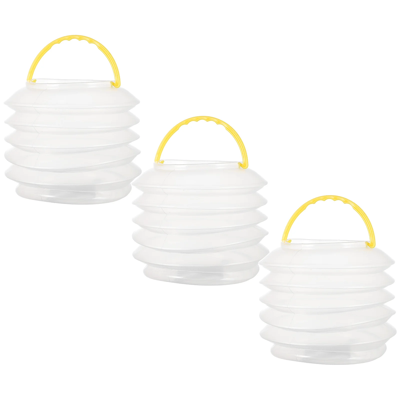 

3Pcs Students Paint Brush Basin Portable Stretch Paint Brush Bucket Painting Supply