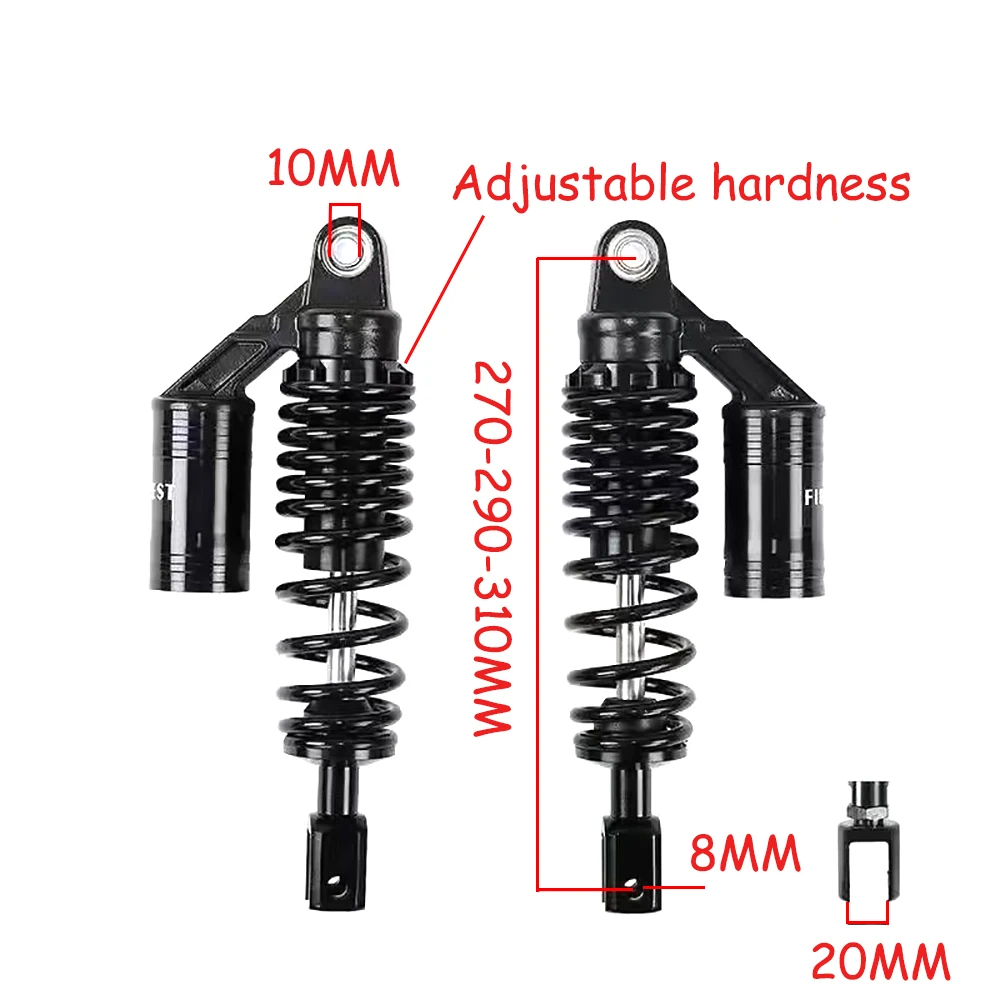 

270MM 290MM 310MM Motorcycle Accessories Air Shock Absorber Rear Suspension For Yamaha Motors Scooter ATV