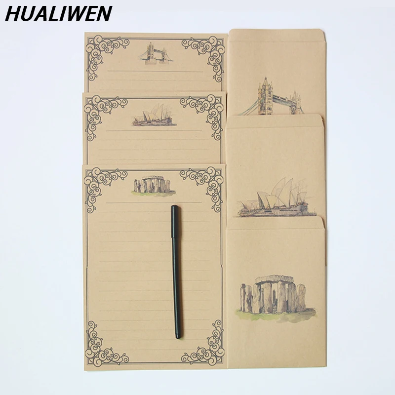 

12 Envelopes 12 Writing Paper Vintage Envelope Postcard Greeting Card Gift Mail Invitation Envelope Writing Stationery Suit