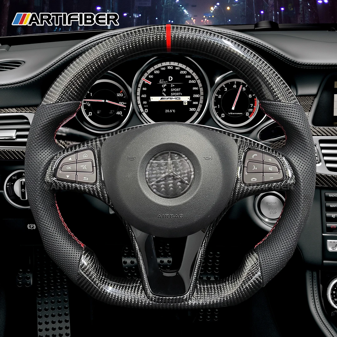 

Real Carbon Fiber Steering Wheel for Mercedes Benz W205 S205 S213 W213 X156 C117 X117 W218 X218
